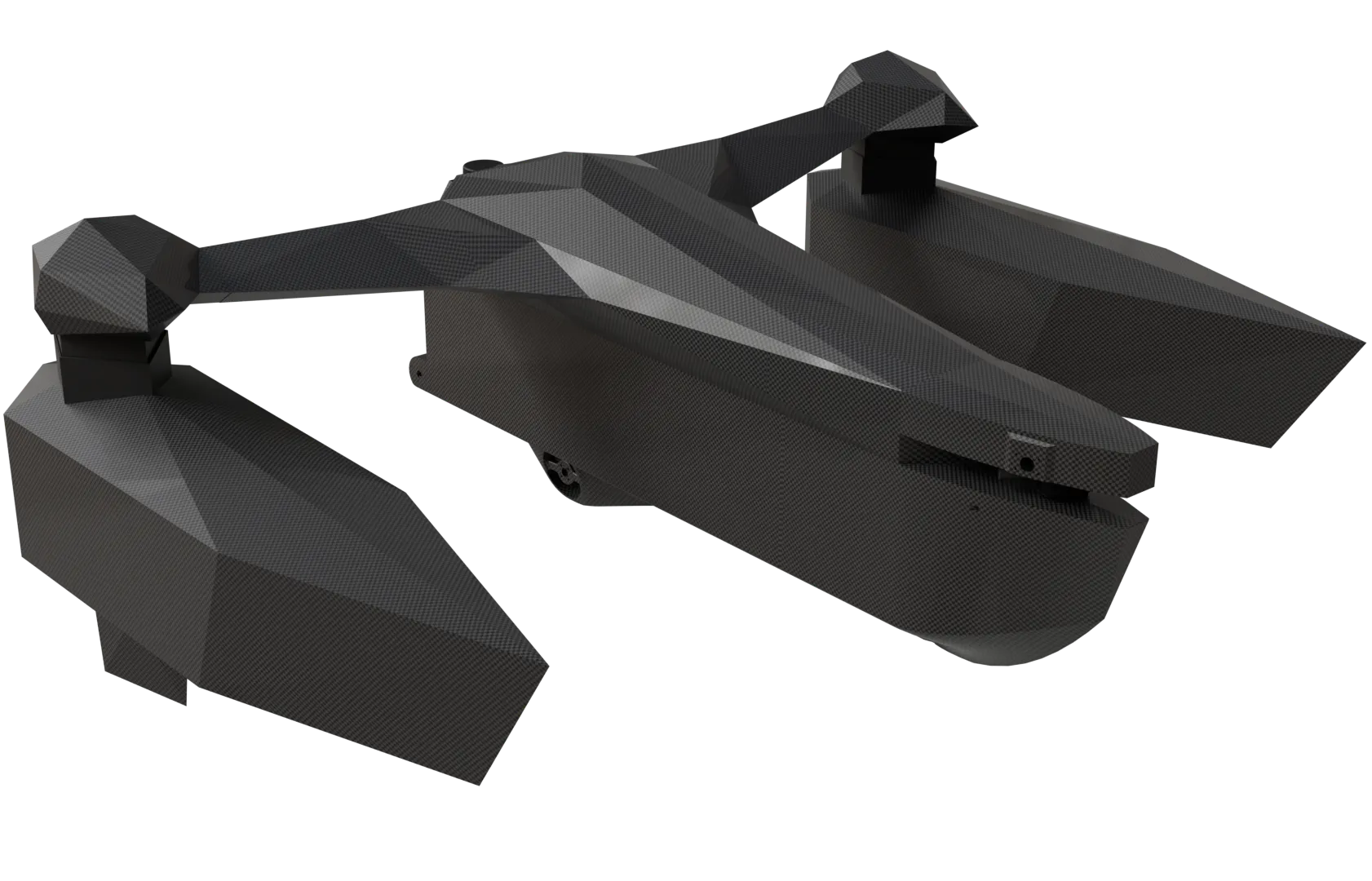 CAD render of the Ligmax autonomous trimaran in carbon fibre